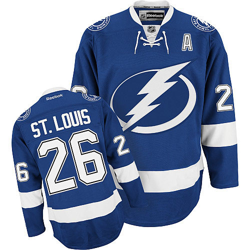 Fashionable and Tampa Bay Lightning 26 Martin St. Louis Blue NHL Hockey Jersey